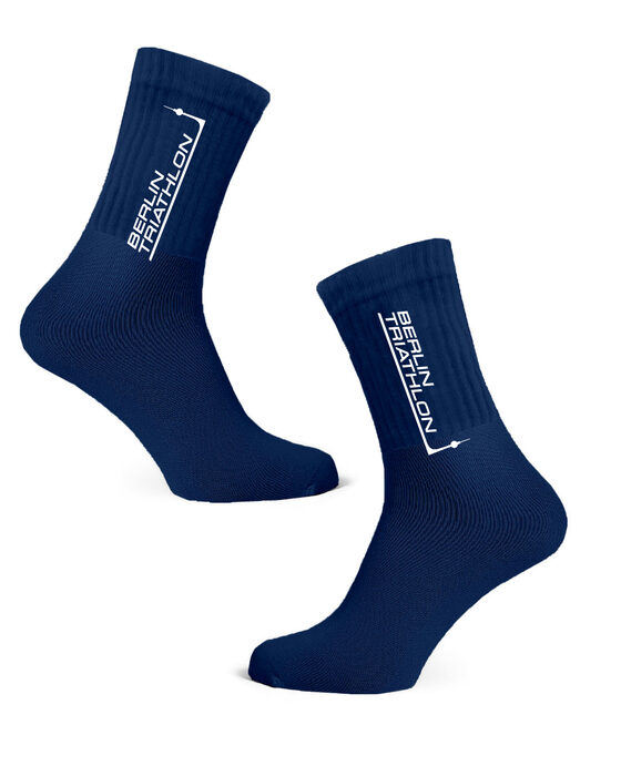 Bedruckte Teamsocken für Berlin Triathlon